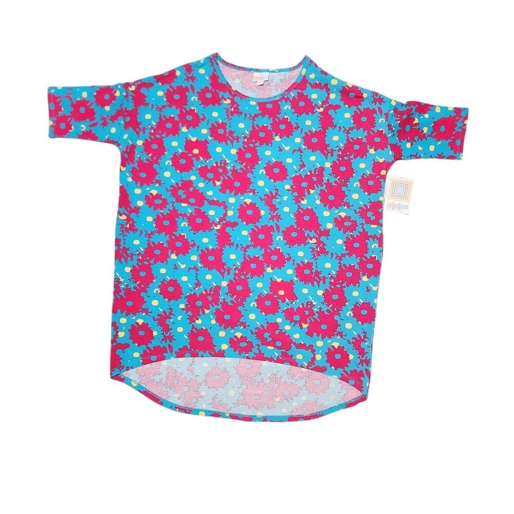 LuLaRoe Size Small Blue Geometric Print Top NWT